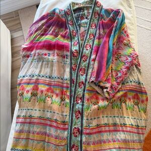 Johnny Was reversible embroidered kimono size 1X